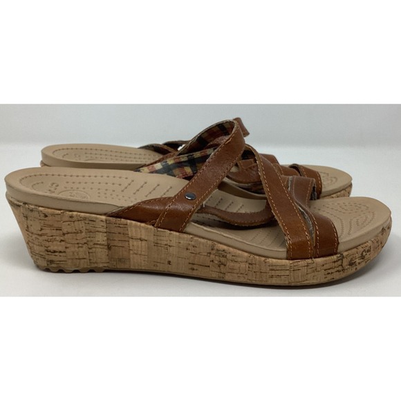 CROCS Tan Women's Strappy Sandals - Picture 2 of 9